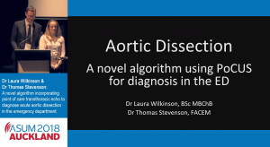 Transthoracic echo to diagnose acute aortic dissection in the emergency department - Dr Laura Wilkinson and Dr Thomas Stevenson