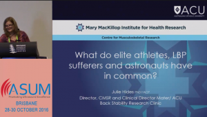 What do elite athletes, LBP sufferers and astroauts have in common - Dr Julie Hides