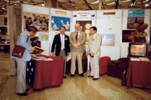 Toshio Wagai, Richard Picker, Jack Jellins - promotion of WFUMB'85