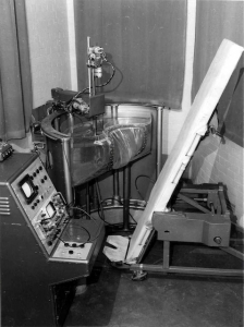 Mark I scanner with hydraulic tank lifter, Royal Hospital for Women (1963)
