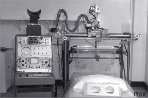 Mk I breast scanner with new coupling technique, Royal North Shore Hospital (1968)