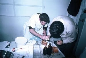 Ian Shepherd, Jack Jellins working on breast target, Royal North Shore Hospital (1969)