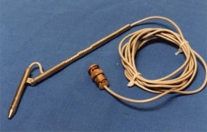 Semi-circular canal probe with angled head