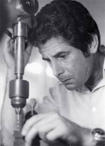 Ian Shepherd making transducers (1970)