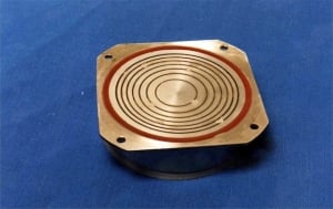 80mm diameter Octoson annular array transducer (1980)