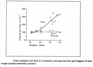 Early umbilical flow data (1980)