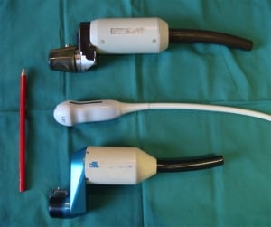 Selection of transducers old and new (courtesy Roger Gent)