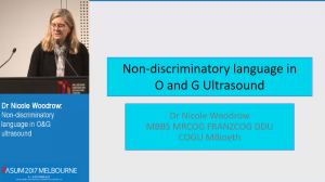 Non-discrimination language in ultrasound - Dr Nicole Woodrow