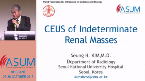 CEUS for indeterminate renal masses - Prof Seung KIM