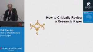 How to critically review a journal paper - Prof Brian Jolly
