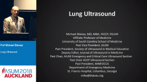 Lung Ultrasound - Dr Michael Blaivis