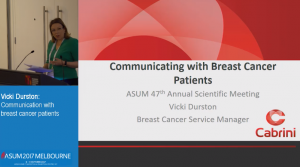 Communication with breast cancer patients - Vicki Durston