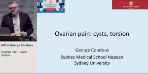 Ovarian pain - cysts, torsion - A/Prof George Condous