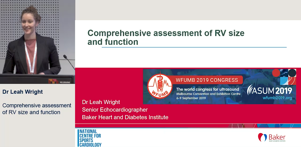Comprehensive assessment of RV size and function - Dr Leah Wright