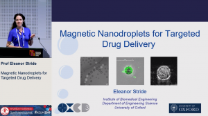Magnetic nanodroplets for targeted drug delivery - Prof Eleanor Stride