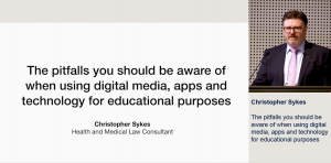 The pitfalls you should be aware of when using digital media, apps and technology for educational purposes - Christopher Sykes