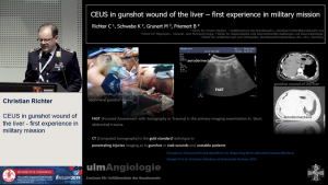 CEUS in gunshot wound of the liver - first experience in military mission - Christian Richter