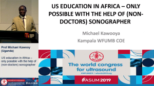 US education in Africa – only possible with the help of (non-doctors) sonographer  - Prof Michael Kawooya Uganda