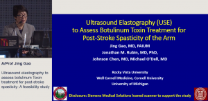 Ultrasound elastography to assess botulinum Toxin treatment for post-stroke spasticity: A feasibility study - A/Prof Jing Gao