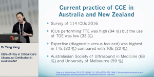 State of play in Critical Care Ultrasound certification in Australia/NZ - Dr Yang Yang