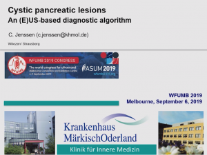 Cystic pancreatic lesions - an (endoscopic) ultrasound based management algorithm - Dr Christian Jenssen