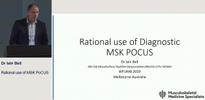 Rational use of MSK PoCUS - Dr Iain Bell