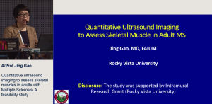 Quantitative ultrasound imaging to assess skeletal muscles in adults with Multiple Sclerosis: A feasibility study - A/Prof Jing Gao